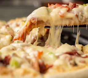 part pizza fromage fondu